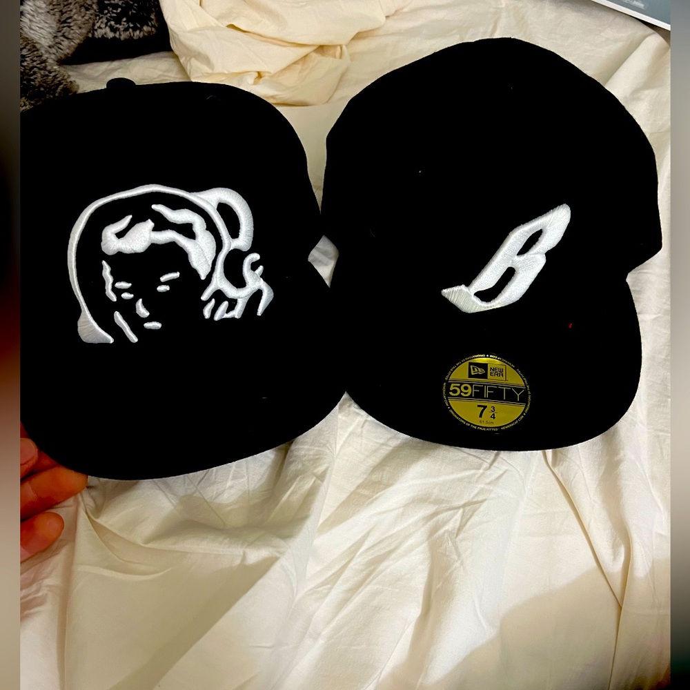fitted hat size 7 3/4 billionaire boys hat bundle